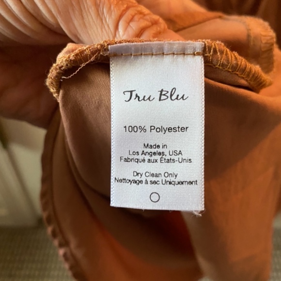 TRUE BLUE SILK LIKE BLOUSE SMALL PEACH - Picture 6 of 6